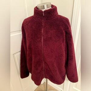 PINK Victoria's Secret Deep Red Fleece Jacket
